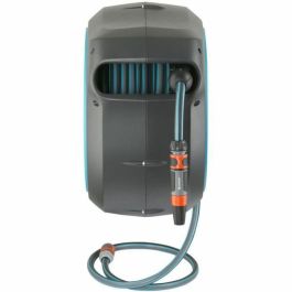Gardena Enrollador manguera automático pared RollUp XL 35m 13mm rebobinado, anti-torsión, giro 180º, kit listo, borde blanco