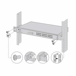 TP-Link Omada Rack-mounting Bracket Kit - Kit de Montaje en Rack Metálico Negro