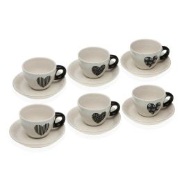 Juego de 6 Tazas con Plato Versa Nathalie Gres Corazón Precio: 22.49999961. SKU: B1JDLF6GQS