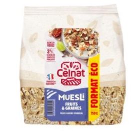 CELNAT Muesli Bio Copos de Cereales, Frutos Secos y Semillas 750 gr Precio: 5.5. SKU: B1H2JAG2G2