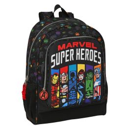 Mochila Escolar The Avengers Super heroes Negro (32 x 42 x 14 cm)