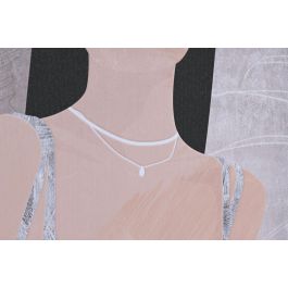 DKD Home Decor Cuadro Scandi Gris Beige Lienzo Ps 60 x 45 x 2.5 cm (4 Unidades)