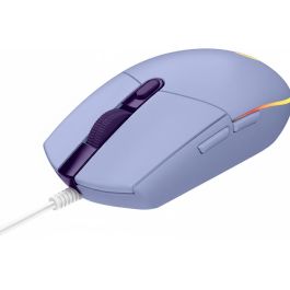 Logitech Ratón Gaming G102 Lightsync Lila Cableado USB Óptico 8000 PPP 6 Botones RGB
