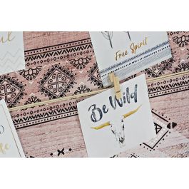 DKD Home Decor Marco de Fotos Decorativo de Lienzo Étnico Marrón de 60x30x2 cm - Pack de 2 Unidades