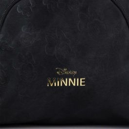 Cerdá Mochila casual Minnie polipiel negra, diseño urbano para niños y adultos, ideal para viajes y uso diario, a partir de 3 años