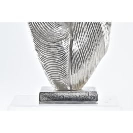 DKD Home Decor Decoración Abstracta Plateada de Aluminio 20 x 44 x 9 cm