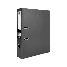 Liderpapel Archivador de Palanca Folio Documenta Forrado PVC Rado 75mm Negro Compresor Metálico