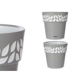 Stefanplast Maceta Cloe Gris 25 cm, Plástico, 7.5 L con Reserva de Agua (6 Unidades) Precio: 30.79000001. SKU: S3610122