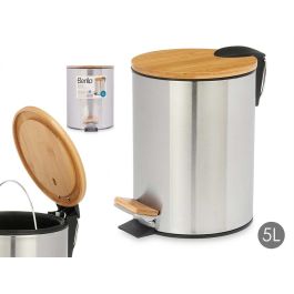 Papelera Acero 5L Con Tapa Bambu Berilo 20X26CM (4 Unidades) Precio: 40.79000024. SKU: B1K5RP2AXV