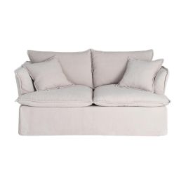 Sofá 2 Plazas Crema Tejido 181 X 103 X 72 cm