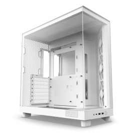 NZXT H6 Air Flow Midi Torre PC Blanco con 3 Ventiladores 120mm, Soporte ATX/micro ATX/Mini-ITX, Vidrio Templado - CC-H61FW-01 NZXT H6 Air Flow Midi Torre PC Blanco con 3 Ventiladores 120mm, Soporte ATX/micro ATX/Mini-ITX, Vidrio Templado - CC-H61FW-01