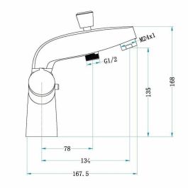 ROUSSEAU Grifo monomando termostático para baño y ducha Volga 2 - Orificio simple