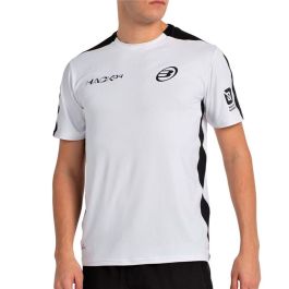 Camiseta de Manga Corta Hombre Bullpadel Paquito 25I 012 Blanco Pádel