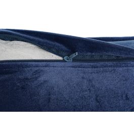 DKD Home Decor Cojin Shabby Azul Floral Poliester Velvet 50 x 10 x 30 cm