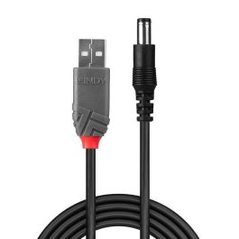 Lindy Cable de Alimentación DC USB a 2.1mm Interior / 5.5mm Exterior, 1.5m, Negro