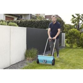 Gardena SpreaderL Esparcidor de Ruedas hasta 400 m², 54 cm ancho, 12.5 L, ajuste ergonómico, Stop-Flow