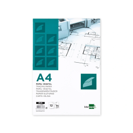 Liderpapel Papel Vegetal A4 90gr 210x297mm Sobre 12 Hojas