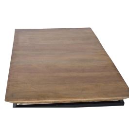 Giner y Colomer Mesa de Centro de Madera de Mango y Metal 100 cm Natural