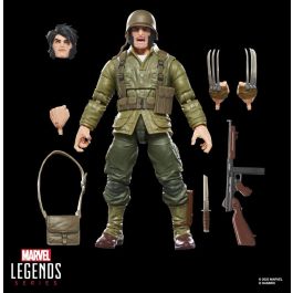 Hasbro Figura Wolverine WWII Logan Marvel Legends Series 15cm con 7 accesorios