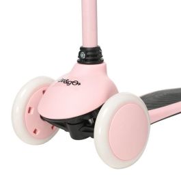 Mondo Scooter On and Go Tripper 3 Ruedas Invertidas Iluminadas Dirección por Peso Manillar Regulable Freno Trasero ABEC-5 Rosa 30 kg