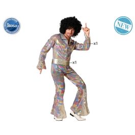 Disfraz Disco Hombre Adulto Multicolor Con Cinturón M-L Disfraz Disco Hombre Adulto Multicolor Con Cinturón M-L