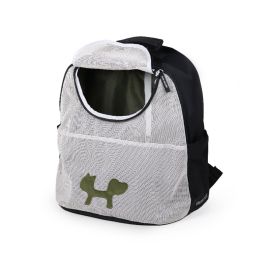 United Pets Mochila Transportín para Perros Urban Reverse Backpack Eco Cabina Avión, Máx. 7kg, Tejido Reciclado Negro/Verde