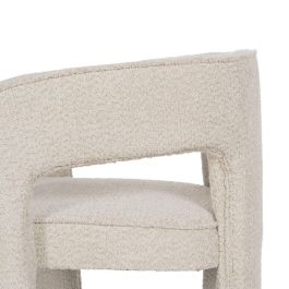 Silla de Comedor Beige Poliéster 69 x 66 x 73 cm