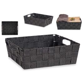 Cesta de Tela Rectangular Kipit 23 cm Negro - 3L, Poliéster (48 Unidades) Precio: 99.6900003. SKU: S3611159