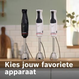 Bosch MSM4B621 Batidora de Mano 1000W con 4 Cuchillas Afiladas, Bol Mezclador, Mini Picadora, Varillas y Engranaje Cerámico