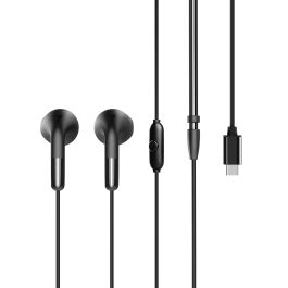 Muvit Auriculares E58 Estéreo con Conector Tipo C, Materiales Reciclados, Sonido de Alta Calidad Muvit Auriculares E58 Estéreo con Conector Tipo C, Materiales Reciclados, Sonido de Alta Calidad