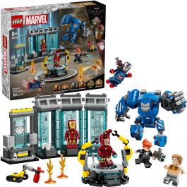 LEGO 76315 Laboratorio Iron Man: Sala de Armaduras Marvel Vengadores con Minifiguras MK1, MK43, MK6, Pepper Potts y Aldrich Killian
