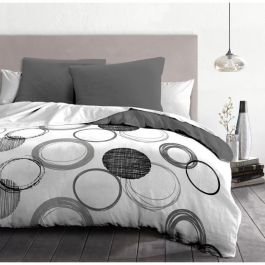 Home Linge Passion HOM3701393708296 Conjunto Edredón Microfibra Audacia 1 Funda Nórdica 240x260 cm + 2 Fundas Almohada 63x63 cm Gris Claro