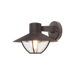 RABALUX RAB-7884 Aplique Exterior Almada 1xE27 IP44, Diseño Tradicional Marrón para Jardín/Terraza, Sin Bombilla