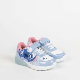Cerdá t028 Zapatilla Deportiva Infantil con Luces Stitch, Suela TPR, Azul Claro, Talla 28
