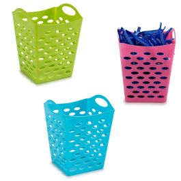 Arte Regal Cesta de Plástico Multiusos Cuadrada, 13x17x13 cm, Surtidos en Azul, Naranja, Rosa o Amarillo (48 Unidades)