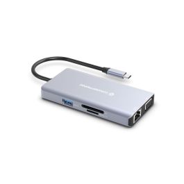 Conceptronic Docking USB-C 10in1 1xHDMI 4K 1xVGA 3xUSB-A 3.0 1xJACK 1x1Gb RJ45 1xLECTOR DE TARJETAS 1xUSB-C Alimentacion 100W