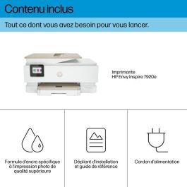 HP 242Q0B Impresora Multifunción Inyección Tinta Envy Inspire 7920e Wi-Fi Doble Banda Dúplex Automático ADF Blanca Portobello