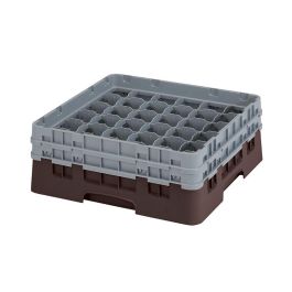 CAMBRO - 36S434-167 - Cesta de lavado 36 comp. 2 alturas - 7,2 cm Ø máx. - alt. máx. 13,5 cm - 50 x 50 x 18,4 cm - Castaño Precio: 58.49999947. SKU: B135NB4T2F