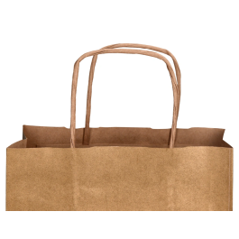 Q-connect Bolsa Kraft Natural Asa Retorcida 240x100x310 mm