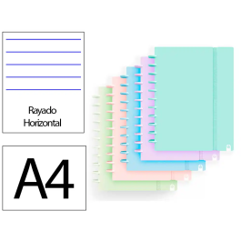 Carchivo Cuaderno Ingeniox Foam A4 80 Hojas Rayado Horizontal Colores Pastel Surtidos Precio: 13.59000005. SKU: B1ESQ9ZHZ9