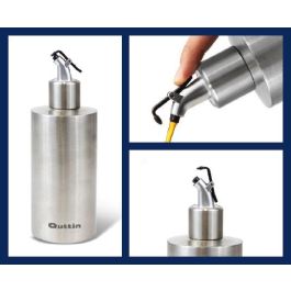 Aceitera de acero inoxidable 250 ml con tapón Quttin (12 Unidades) Aceitera de acero inoxidable 250 ml con tapón Quttin (12 Unidades)
