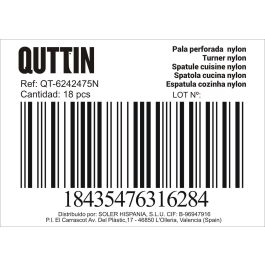 Quttin Pala de Nylon Perforada Profesional 36 x 8 cm (18 Unidades)
