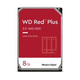 Western Digital Red Plus Disco Duro Interno para almacenamiento de datos 8 TB, formato 3.5", interfaz SATA III, velocidad 5640 RPM y 256 MB de búfer Precio: 210.49999982. SKU: B1JXPZ3GP9