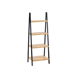 Estantería Escalera 4 Estantes Bambú Negro Berilo 40x109x30 cm Estantería Escalera 4 Estantes Bambú Negro Berilo 40x109x30 cm