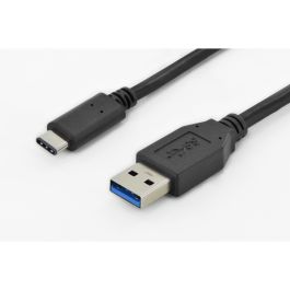 DIGITUS Cable USB 3.0 Tipo C a Tipo A Macho/Macho 1m Negro - USB 3.2 Gen 1 (3.1 Gen 1)