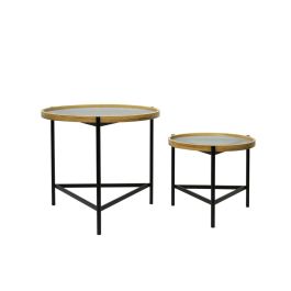 Juego de 2 mesas DKD Home Decor Negro 64 x 64 x 55 cm 62 x 62 x 55,5 cm Precio: 146.4999998. SKU: S3044085