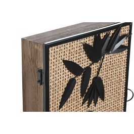 DKD Home Decor Guardallaves Oriental 2023 Natural Negro MDF 6 x 30 x 20 cm (2 Unidades)