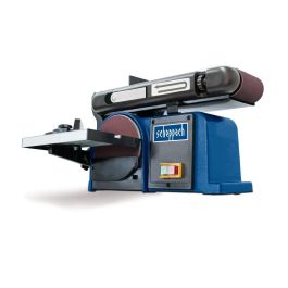 Scheppach BTS800 Lijadora de banda y disco Ø 150 mm 370 W Motor Inducción Silencioso con Mesa Inclinable 45°