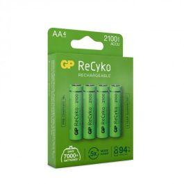 GP ReCyko Pilas Recargables AA, NiMH, 2100mAh, Pack 4 Unidades