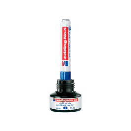 Edding Tinta Recambio MTK25 para Marcadores Permanentes, Botella 25 ml, Color Azul